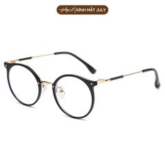[8636] Gọng Kính Cận Nữ Form Tròn Nhựa Phối Kim Loại Trẻ Trung, Dễ Đeo Mắt Kính July Eyewear - 30224