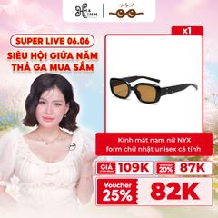 [Võ Hà Linh x Kính Mắt July] Kính mát nam nữ NYX form chữ nhật unisex phong cách cá tính chống UV ánh sáng xanh KR07