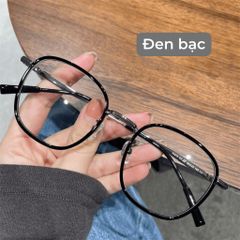 Gọng kính cận nam nữ form oval thiên vuông hợp nhiều dáng mặt - Kính Mắt July 8633
