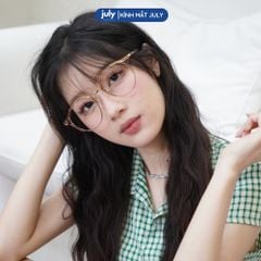 [8634] Gọng kính cận nam nữ form tròn vát đa giác Kính mắt July - 83032