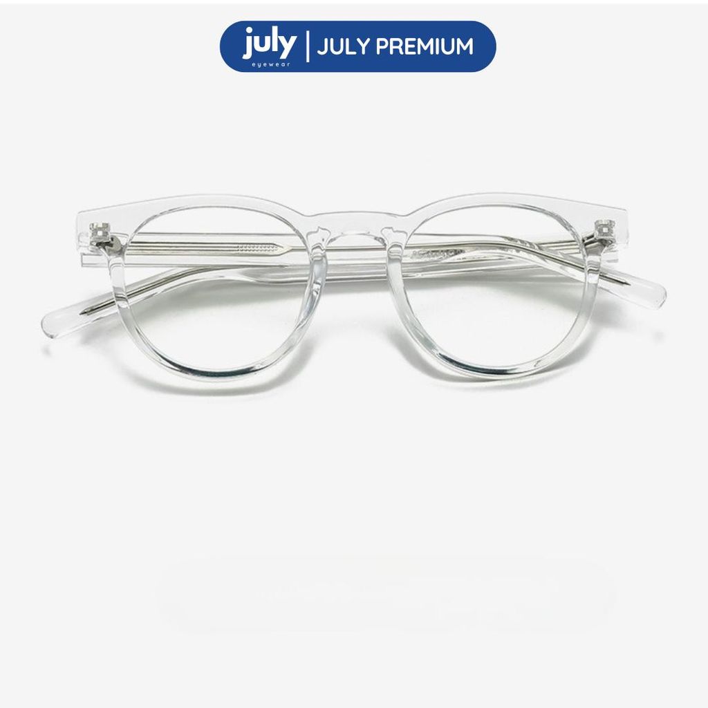 [NOVA] Gọng Kính Cận Nam Nữ Kính Mắt Thời Trang Cao Cấp form tròn cốt kim loại July Eyewear Premium - TR8624