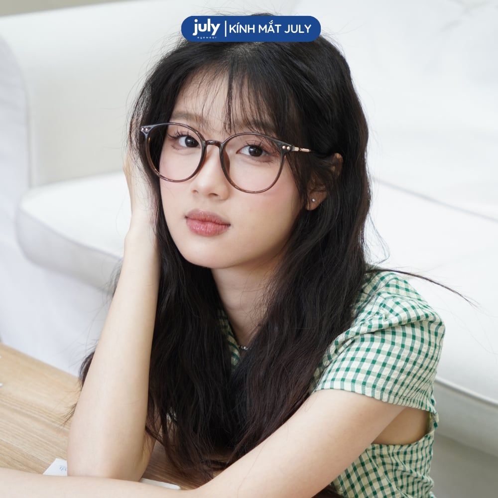 [8610] Gọng kính cận nữ kính mắt thời trang mắt tròn kim loại bọc nhựa dễ đeo hợp nhiều dáng mặt - Kính Mắt July 01257