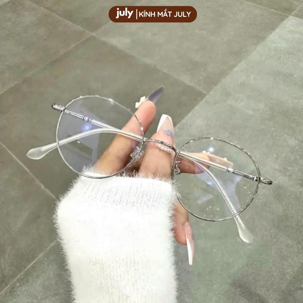 Gọng kính cận nữ mắt tròn gọng mảnh dễ đeo hợp với nhiều dáng mặt kính oval Voi