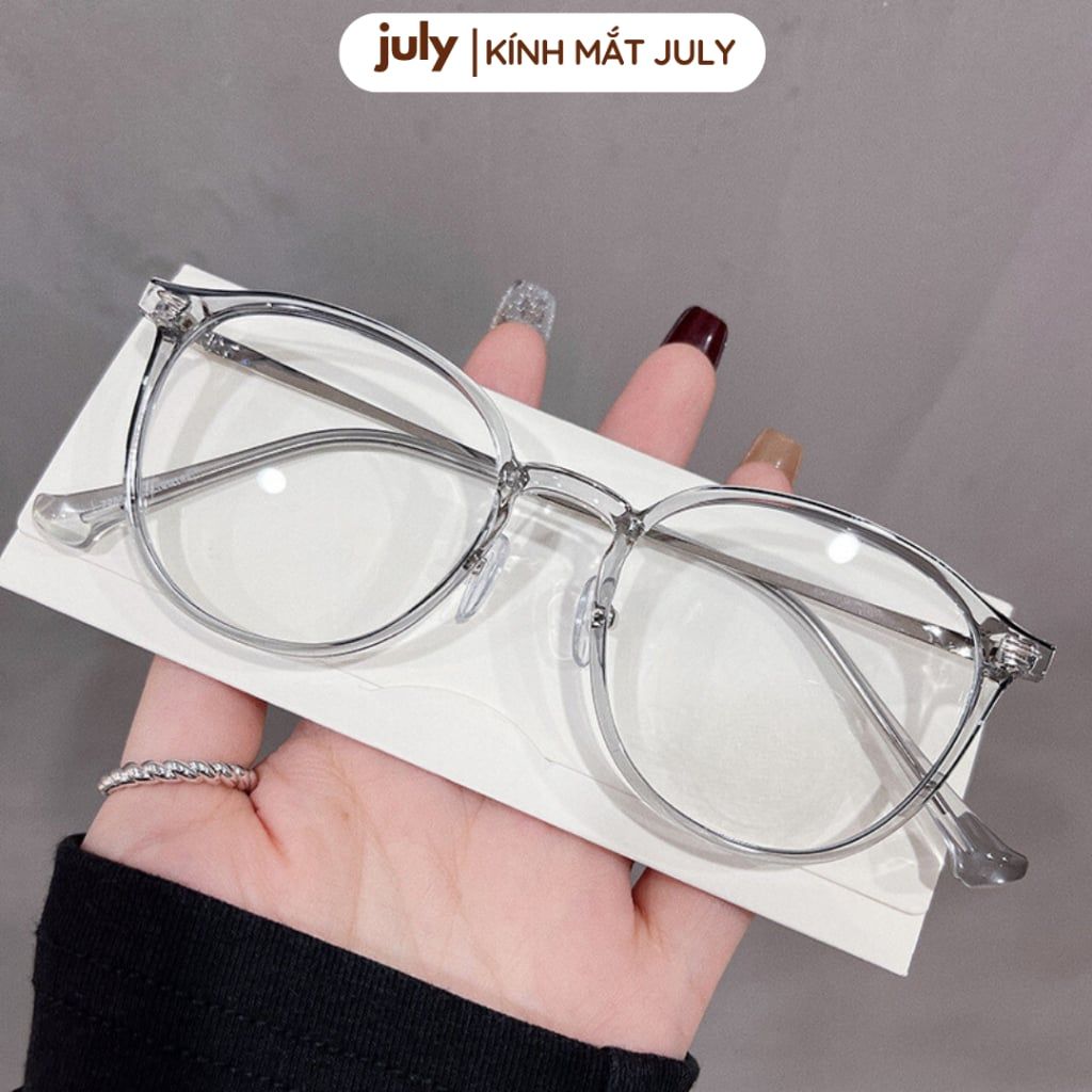 [Võ Hà Linh x Kính Mắt July] COMBO 2 Gọng kính cận nữ dáng oval thiên vuông khung nhựa phối kim loại nhẹ, phong cách Hàn