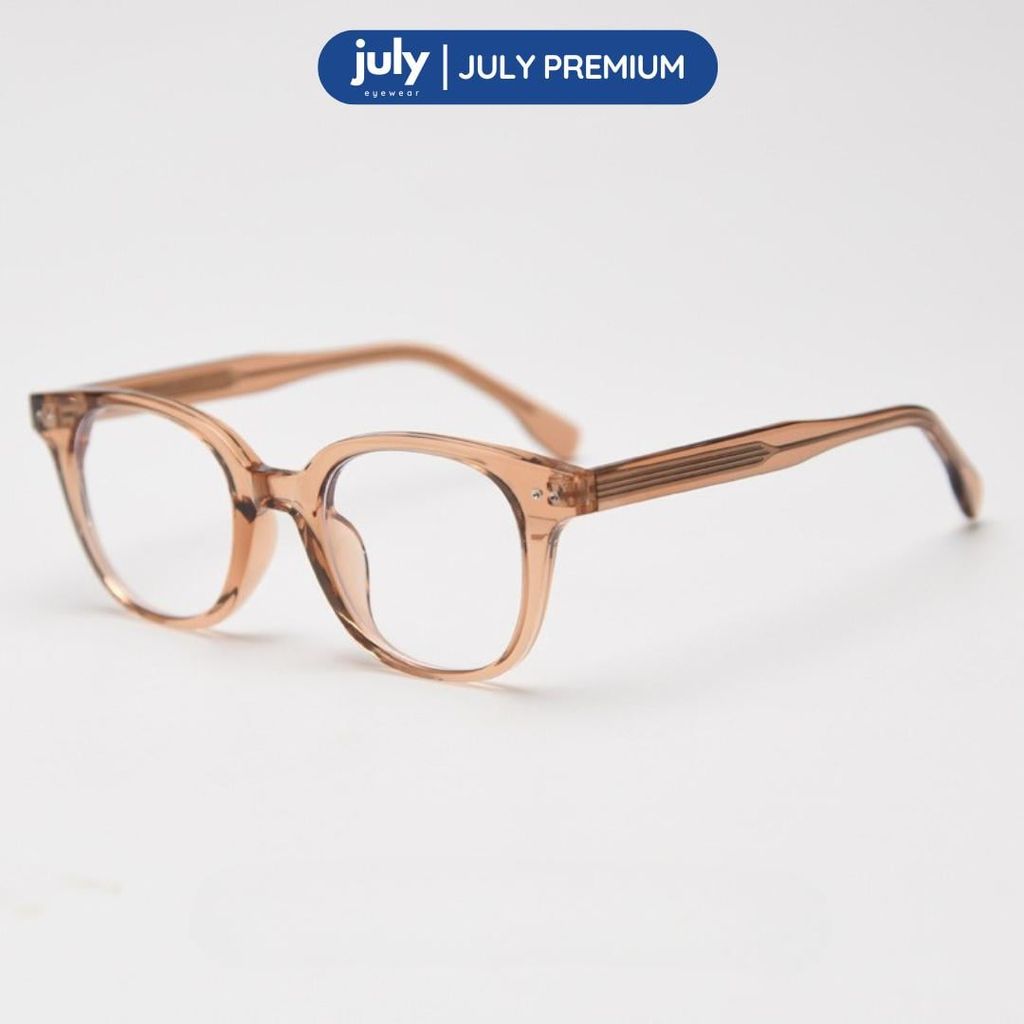 Gọng Kính Cận Nam Nữ Cao Cấp PRINCE form vuông cốt kim loại trẻ trung July Eyewear Premium
