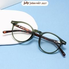 [8613] Gọng kính cận nam nữ kính mắt thời trang dáng tròn nhựa cao cấp lõi kim loại unisex hợp nhiều dáng mặt - Kính Mắt July 8008