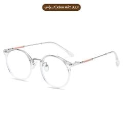 [8636] Gọng Kính Cận Nữ Form Tròn Nhựa Phối Kim Loại Trẻ Trung, Dễ Đeo Mắt Kính July Eyewear - 30224
