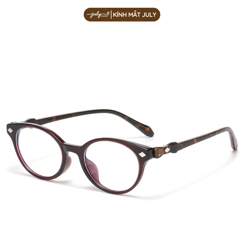 [Võ Hà Linh x Kính Mắt July] Gọng Kính Cận Nữ MUSE Form Oval Lai Mắt Mèo Cá Tính Kính Mắt July Eyewear 6610