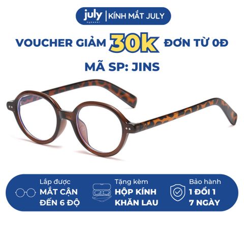 Gọng Kính Cận Nam Nữ JINS Form Oval Hot Trend Cá Tính Kính Mắt July Eyewear