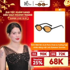 [Võ Hà Linh x Kính Mắt July] Kính Mát Nữ LILA Form Oval xu hướng hợp nhiều dáng mặt July Eyewear Sunnies