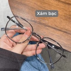 Gọng kính cận nam nữ form oval thiên vuông hợp nhiều dáng mặt - Kính Mắt July 8633