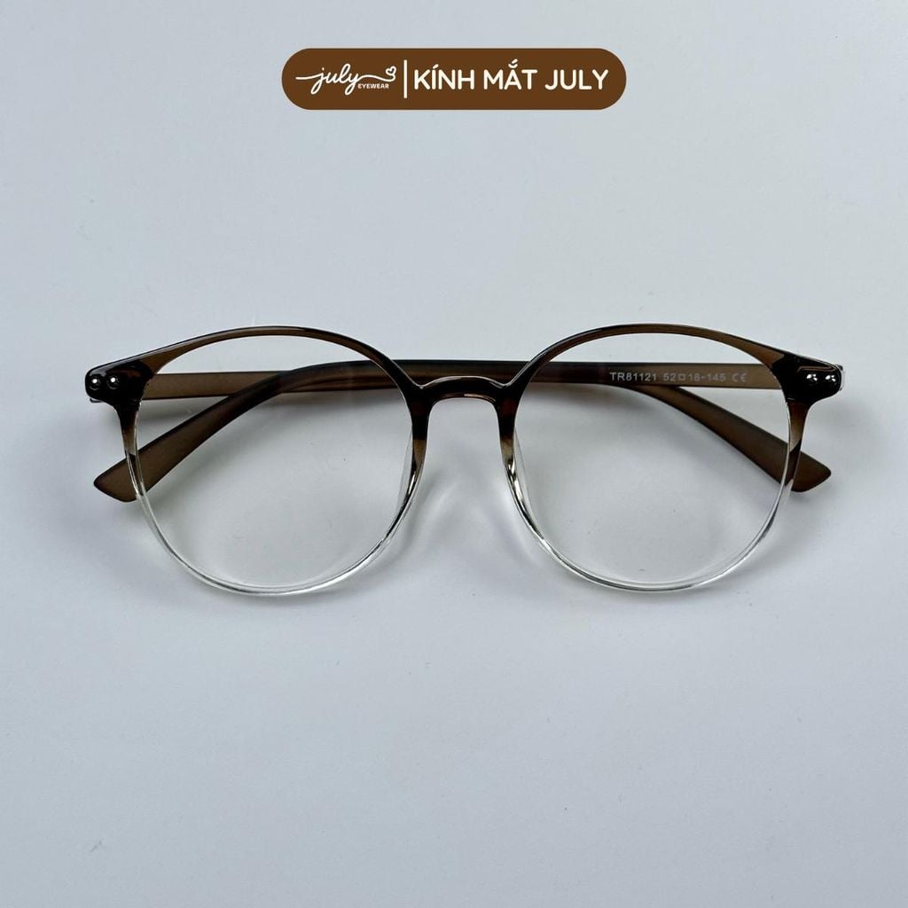 Gọng Kính Cận Nữ Nhựa Dẻo VEE Form Tròn To Hợp Nhiều Dáng Mặt Kính Mắt July Eyewear