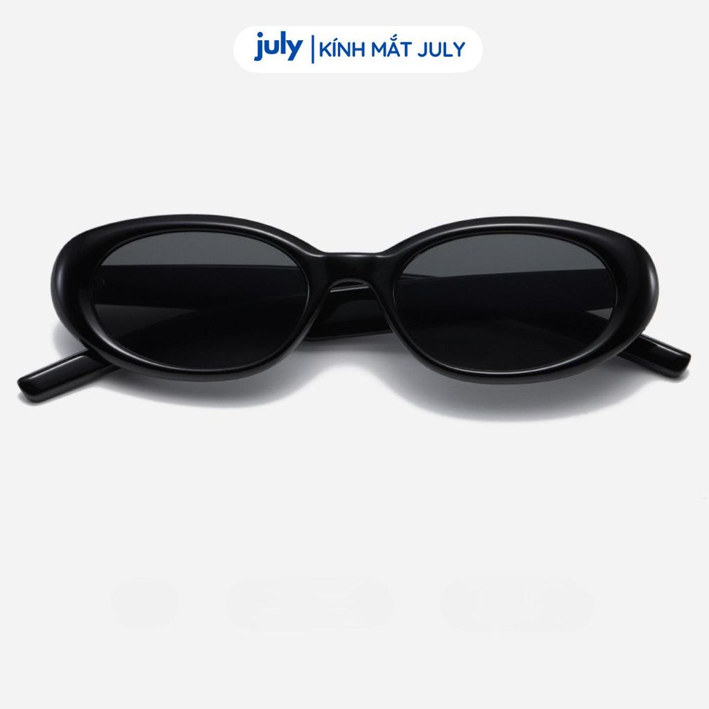 Kính mát nam nữ thời trang dáng oval bo tròn ngầu, phong cách July Eyewear