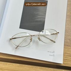 Gọng Kính Cận Nữ MIS Kim Loại Mảnh Form Oval Nhỏ Hợp Nhiều Dáng Mặt Kính Mắt July Eyewear