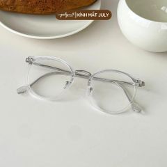 [8608] Gọng kính cận nữ oval kính mắt thời trang kim loại phối nhựa phong cách Hàn Quốc dễ đeo hợp với nhiều dáng mặt - Kính Mắt July 6254