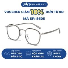 [8605] Gọng kính cận nữ kính mắt thời trang dáng oval thiên vuông kim loại phối nhựa chắc chắn, bền bỉ hợp nhiều dáng mặt - Kính Mắt July 21100