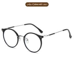 [8636] Gọng Kính Cận Nữ Form Tròn Nhựa Phối Kim Loại Trẻ Trung, Dễ Đeo Mắt Kính July Eyewear - 30224