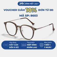 [8603] Gọng kính cận nữ Kính Mắt thời trang dáng oval thiên vuông khung nhựa phối kim loại - Kính Mắt July 72598