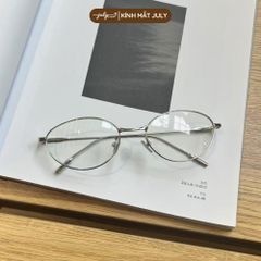 Gọng Kính Cận Nữ MIS Kim Loại Mảnh Form Oval Nhỏ Hợp Nhiều Dáng Mặt Kính Mắt July Eyewear