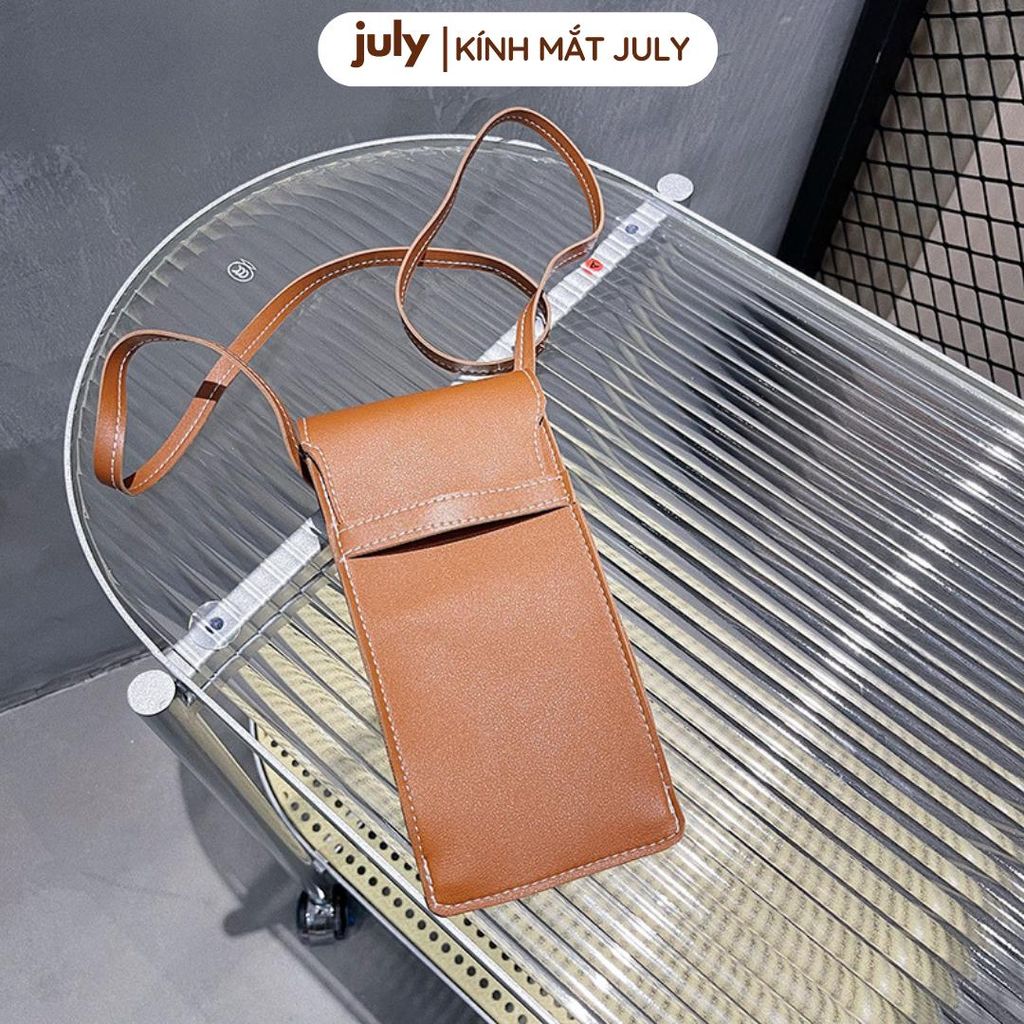Túi da đựng kính có dây đeo thời trang - Kính Mắt July