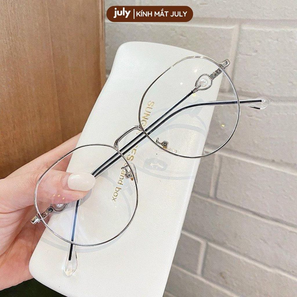 Gọng kính cận nữ mắt tròn gọng mảnh đính đá dễ đeo hợp với nhiều dáng mặt kính oval Voi Women