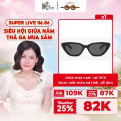 [Võ Hà Linh x Kính Mắt July] Kính mát nam nữ HEX form mắt mèo cá tính thon gọn mặt dễ đeo kính râm July Eyewear 6261