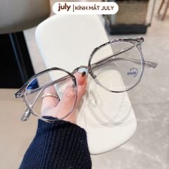 [8634] Gọng kính cận nam nữ form tròn vát đa giác Kính mắt July - 83032