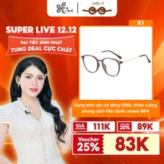 [Võ Hà Linh x Kính Mắt July] Gọng kính cận nữ dáng OVAL thiên vuông phong cách Hàn Quốc unisex 8614