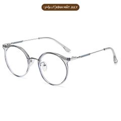 [8636] Gọng Kính Cận Nữ Form Tròn Nhựa Phối Kim Loại Trẻ Trung, Dễ Đeo Mắt Kính July Eyewear - 30224