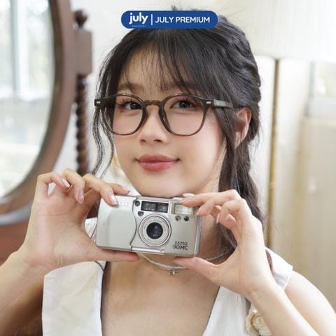 [AURA] Gọng Kính Cận Nam Nữ Kính Mắt Thời Trang Cao Cấp form thiên vuông cốt kim loại phối nhựa chắc chắn, trẻ trung July Eyewear Premium - 0178