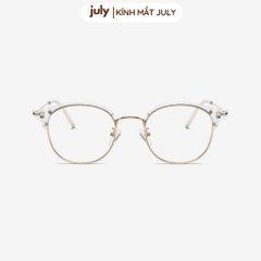 Gọng kính cận nửa viền nam nữ khung kim loại chắc chắn hợp nhiều dáng măt - Kính mắt July 8627