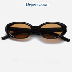 Kính mát nam nữ thời trang dáng oval bo tròn ngầu, phong cách July Eyewear