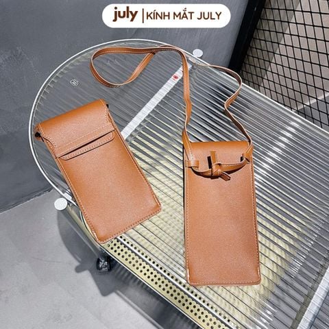 Túi da đựng kính có dây đeo thời trang - Kính Mắt July