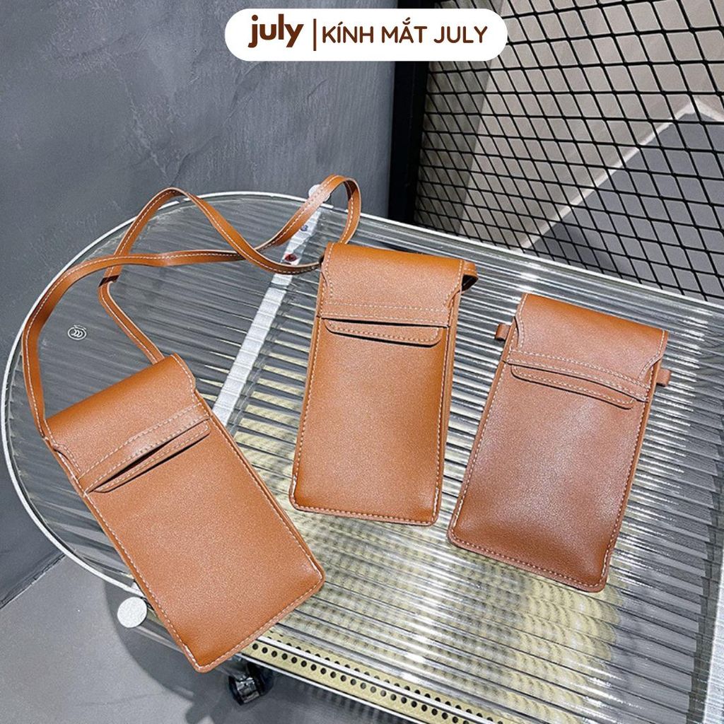 Túi da đựng kính có dây đeo thời trang - Kính Mắt July