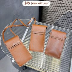 Túi da đựng kính có dây đeo thời trang - Kính Mắt July