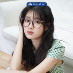 [8610] Gọng kính cận nữ kính mắt thời trang mắt tròn kim loại bọc nhựa phong cách Hàn Quốc dễ đeo hợp với nhiều dáng mặt - Kính Mắt July 01257