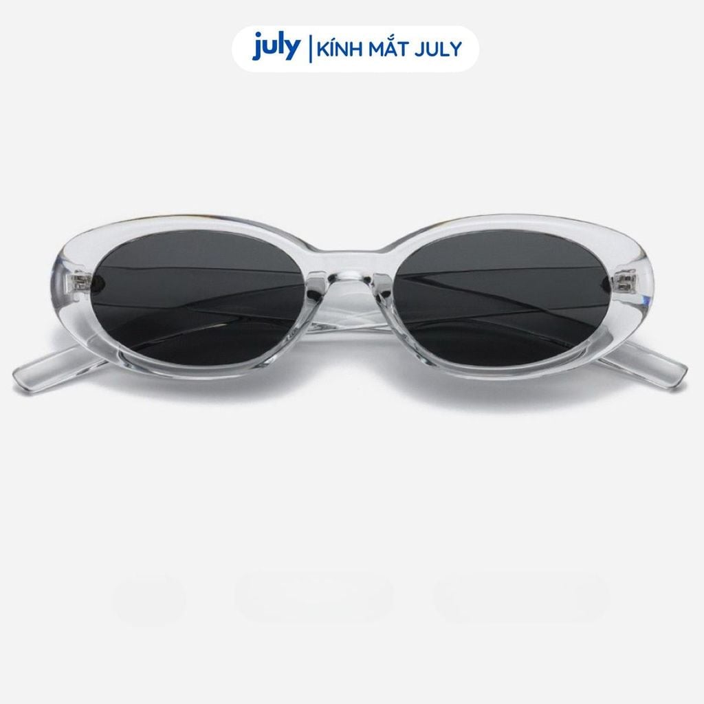 Kính mát nam nữ thời trang dáng oval bo tròn ngầu, phong cách July Eyewear
