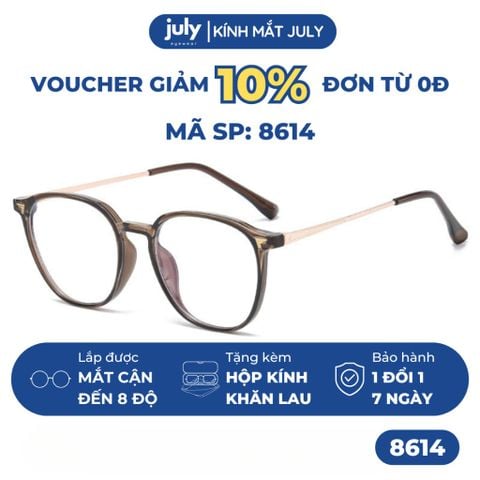 [8614] Gọng kính cận nam nữ Kính mắt thời trang dáng oval thiên vuông phong cách Hàn Quốc unisex 83078