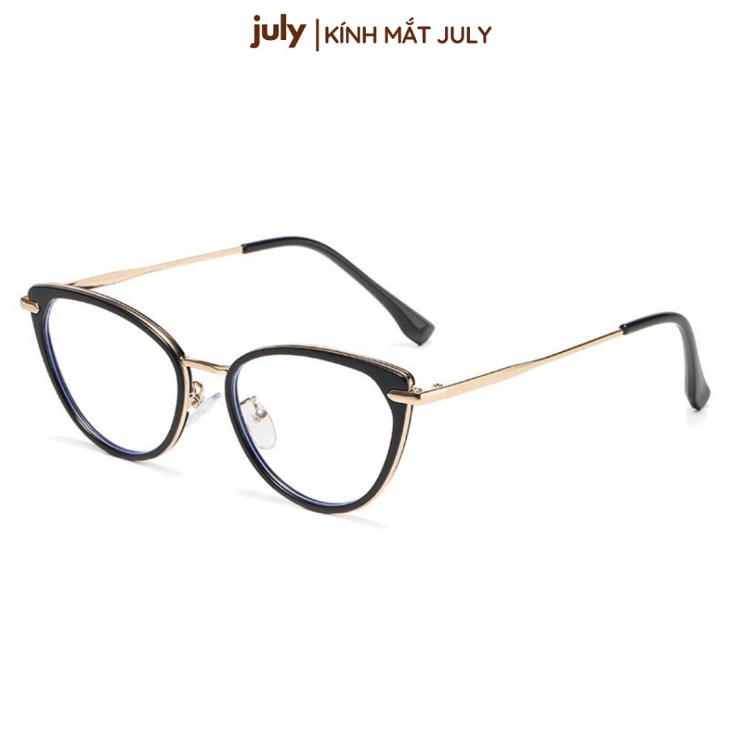 [Võ Hà Linh x Kính Mắt July] COMBO 2 Gọng kính cận mắt mèo nữ chất liệu nhựa phối kim loại cứng cáp kiểu dáng thời trang