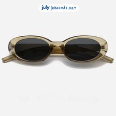 Kính mát nam nữ thời trang dáng oval bo tròn ngầu, phong cách July Eyewear