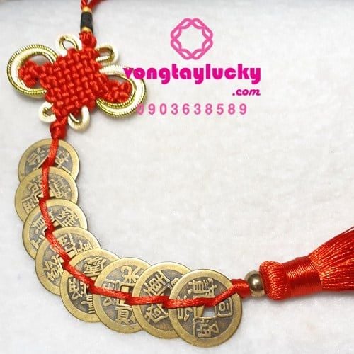Xâu Tiền xu Bát trạch còn gọi là xâu 8 đồng xu để chiêu tài và trừ tà khí