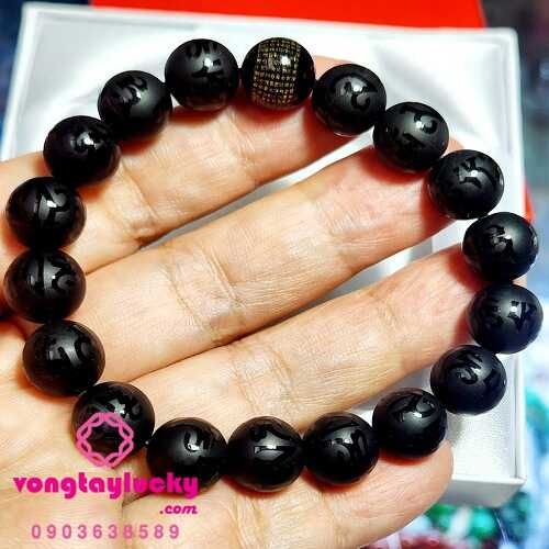 vòng tay đá khắc thần chú om mani padme hum, vòng tay om mani padme hum, vòng tay đá khắc