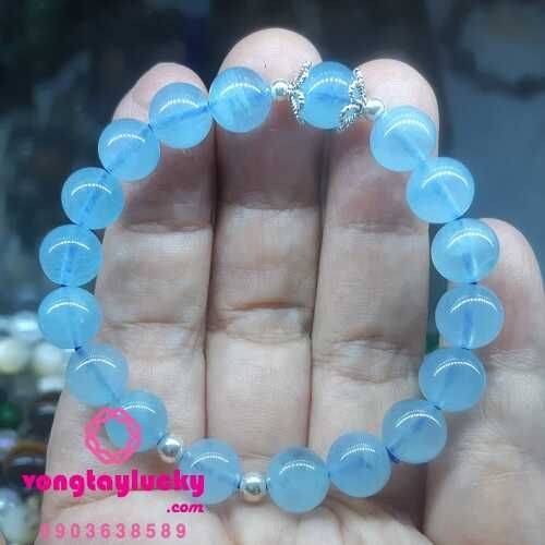 vòng tay đá phong thủy, vòng tay đá aquamarine, vòng tay mệnh thủy
