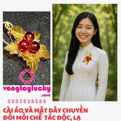 Cài áo Vintage chùm nho đồi mối (si Nhật) độc đáo mẫu 2