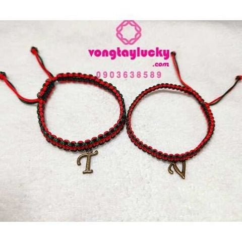 Vòng chỉ cặp đôi tết tay nguyệt quế bản dẹp