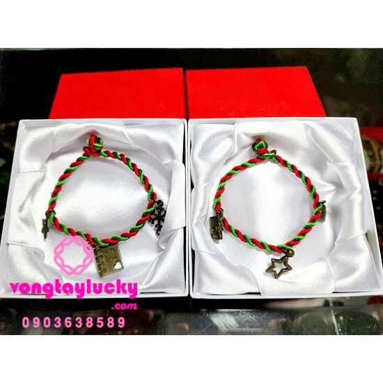 Vòng nguyệt quế giáng sinh cặp đôi tết tay handmade