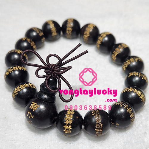 Vòng tay chú đại bi 15li màu đen
