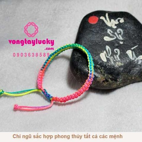 vòng tay ngũ sắc, vòng tay may mắn, vòng tay phong thủy
