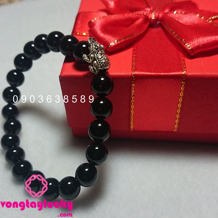 vòng tay mã não đen, vòng tay thiềm thừ, vòng tay nữ vòng tay tài lộc, trang sức phong thủy