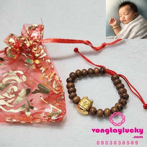 Vòng dâu rừng mèo may mắn bạc Thái - mẹo tránh quấy khóc đêm của bé